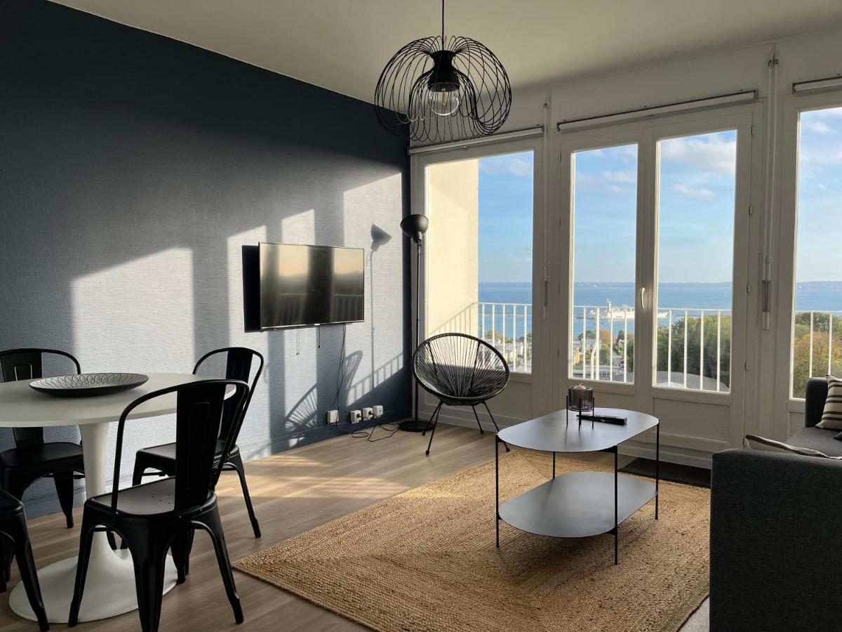 Nouveau! Appartement Vue Mer 180° Et Place Parking 브레스트 외부 사진