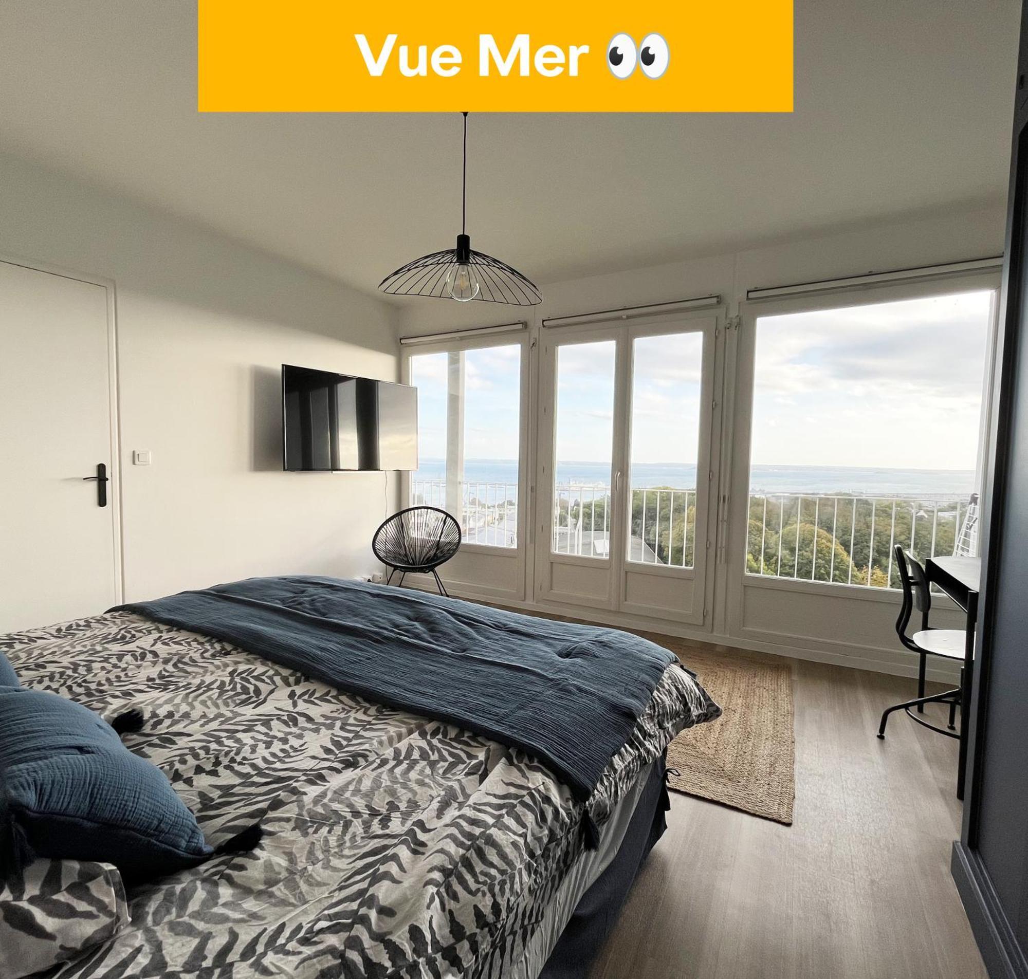 Nouveau! Appartement Vue Mer 180° Et Place Parking 브레스트 외부 사진